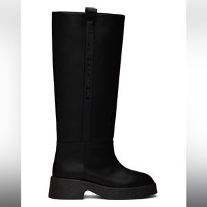 Stella Mcartney Black leather knee high boots